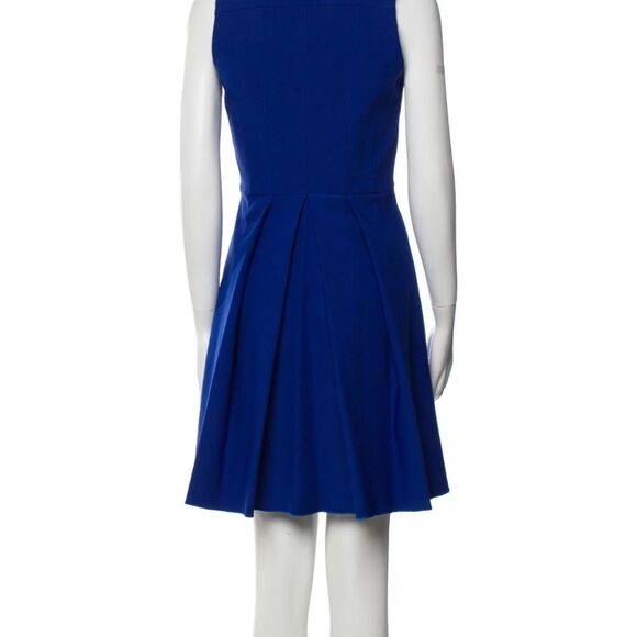 Proenza Schouler Cobalt Blue Mid-Length V-Neck Dress - Picture 4 of 13